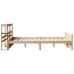 Estructura de cama con cabecero madera maciza pino 120x190 cm