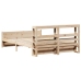 Estructura de cama con cabecero madera maciza pino 120x190 cm