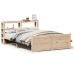 Estructura de cama con cabecero madera maciza pino 135x190 cm