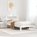 Estructura de cama con cabecero madera pino blanco 75x190 cm