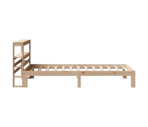 Estructura de cama con cabecero madera maciza pino 90x190 cm