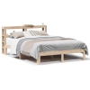 Estructura de cama con cabecero madera maciza pino 120x190 cm