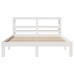 Estructura de cama con cabecero madera pino blanco 135x190 cm