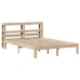 Estructura de cama con cabecero madera maciza pino 140x190 cm