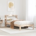 Estructura de cama con cabecero madera maciza de pino 90x200 cm