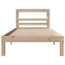 Estructura de cama con cabecero madera maciza de pino 90x200 cm