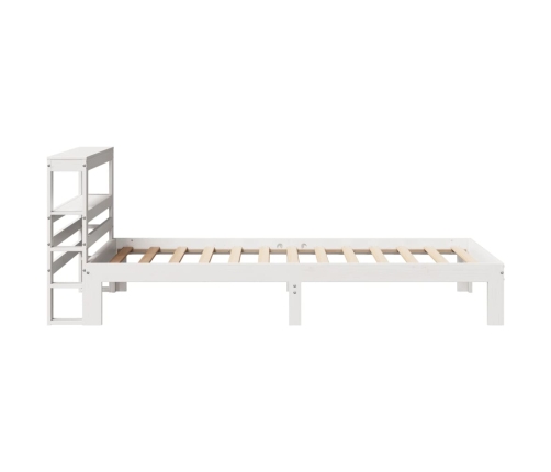 Estructura de cama con cabecero sin colchón blanco 90x200 cm