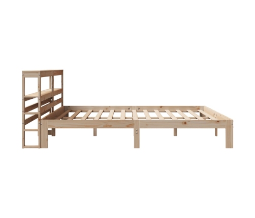 Estructura de cama con cabecero madera maciza pino 180x200 cm