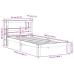 Estructura de cama sin colchón madera maciza marrón 75x190 cm