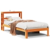 Estructura de cama sin colchón madera maciza marrón 90x190 cm