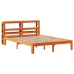 Estructura de cama sin colchón madera maciza marrón 135x190 cm