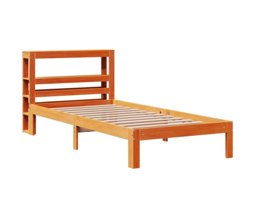 Estructura de cama sin colchón madera de pino marrón 90x200 cm