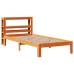 Estructura de cama sin colchón madera de pino marrón 90x200 cm