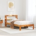 Estructura de cama sin colchón madera de pino marrón 90x200 cm