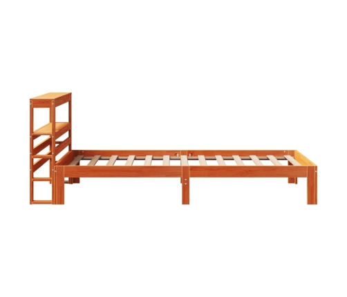 Estructura de cama sin colchón madera de pino marrón 90x200 cm