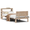 Estructura de cama con cabecero madera maciza pino 75x190 cm