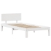 Estructura de cama con cabecero madera pino blanco 75x190 cm