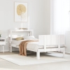 Estructura de cama con cabecero madera pino blanco 75x190 cm