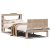 Estructura de cama con cabecero madera maciza pino 90x190 cm