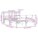Estructura de cama con cabecero madera maciza pino 120x190 cm