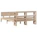Estructura de cama con cabecero madera maciza pino 120x190 cm