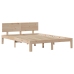 Estructura de cama con cabecero madera maciza pino 140x190 cm