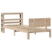 Estructura de cama con cabecero madera maciza pino 100x200 cm