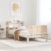 Estructura de cama con cabecero madera maciza pino 100x200 cm