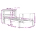 Estructura de cama con cabecero madera maciza pino 100x200 cm