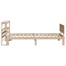Estructura de cama con cabecero madera maciza pino 100x200 cm