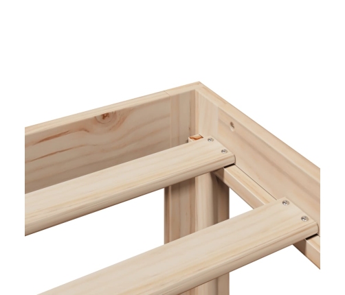 Estructura de cama con cabecero madera maciza pino 100x200 cm