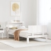 Estructura de cama con cabecero sin colchón blanco 100x200 cm