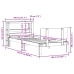 Estructura de cama con cabecero sin colchón blanco 100x200 cm