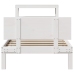 Estructura de cama con cabecero sin colchón blanco 100x200 cm