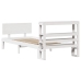 Estructura de cama con cabecero sin colchón blanco 100x200 cm