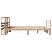 Estructura de cama con cabecero madera maciza pino 135x190 cm