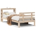 Estructura de cama con cabecero madera maciza de pino 90x200 cm