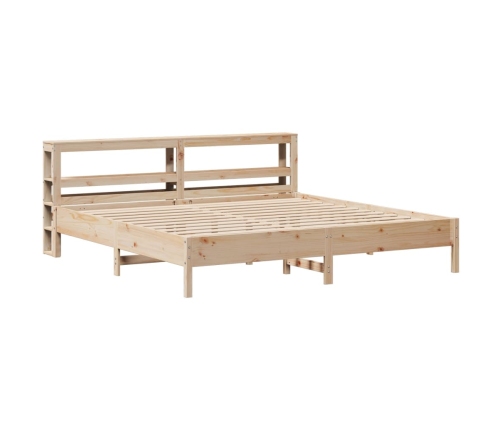 Estructura de cama sin colchón madera maciza de pino 200x200 cm