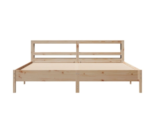 Estructura de cama sin colchón madera maciza de pino 200x200 cm