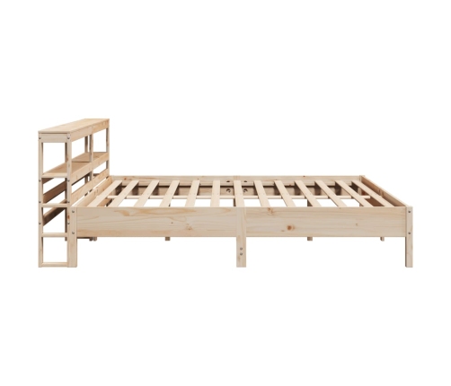 Estructura de cama sin colchón madera maciza de pino 200x200 cm