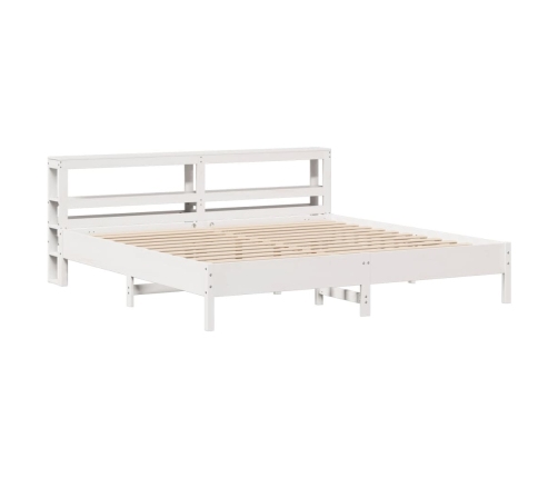 Cama sin colchón madera maciza de pino blanca 180x200 cm