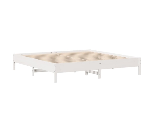 Cama sin colchón madera maciza de pino blanca 180x200 cm