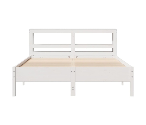 Estructura de cama sin colchón madera maciza de pino 160x200 cm