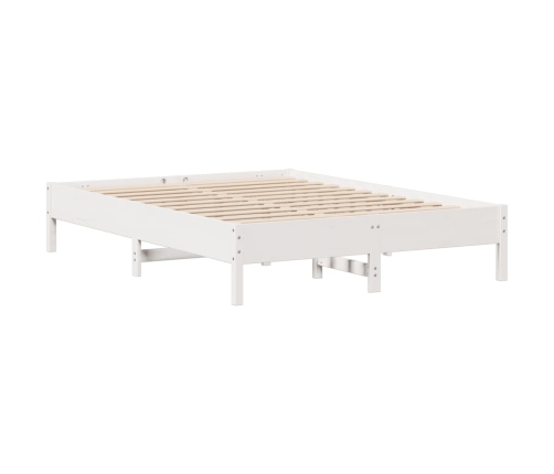 Estructura de cama sin colchón madera maciza de pino 160x200 cm