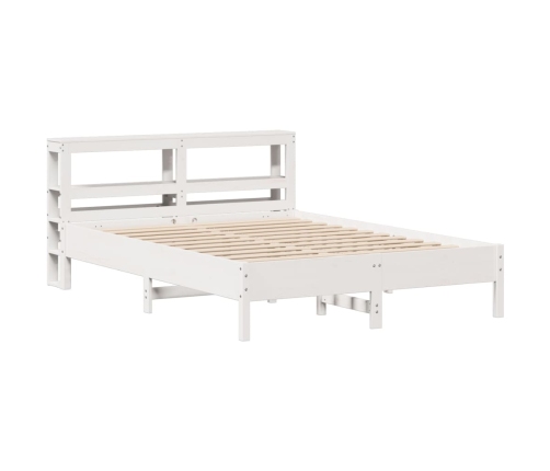 Estructura de cama sin colchón madera de pino blanca 150x200 cm