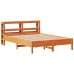 Cama sin colchón madera maciza pino marrón cera 150x200 cm