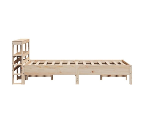 Estructura de cama sin colchón madera maciza de pino 100x200 cm