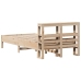 Estructura de cama sin colchón madera maciza de pino 100x200 cm