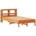 Cama sin colchón madera maciza de pino marrón cera 100x200 cm