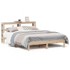 Estructura de cama sin colchón madera maciza de pino 140x190 cm